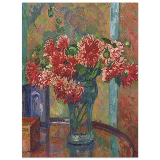 Dahlias To Mme Madeleine E R Bonnet by Theo van Rysselberghe (1912) – art poster, view 2