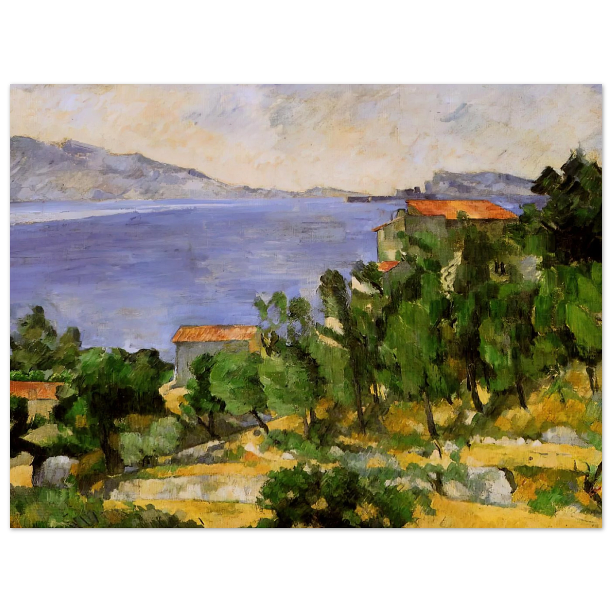 The Bay Of L'estaque From The East by Paul Cézanne – art poster, view 2