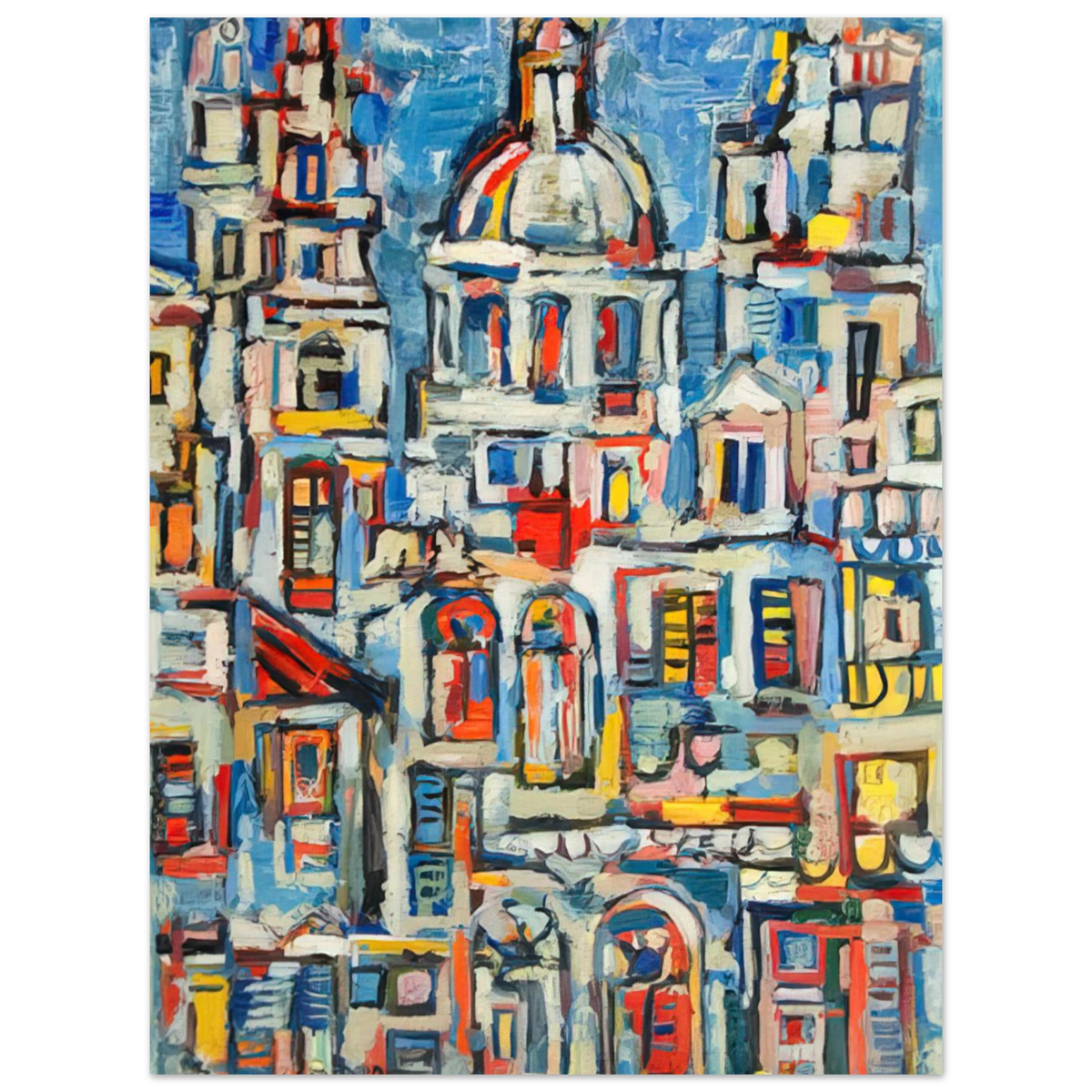 Landscape Of Havana by Rene Portocarrero (1961) – art poster, view 2