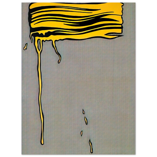 Yellow Brushstroke I by Roy Lichtenstein (1965) – art poster