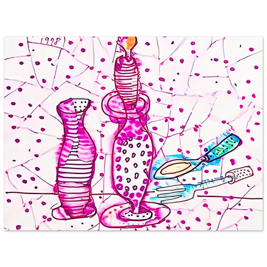 Still Life Of Candlestick by Yayoi Kusama (1978) – art poster, view 2
