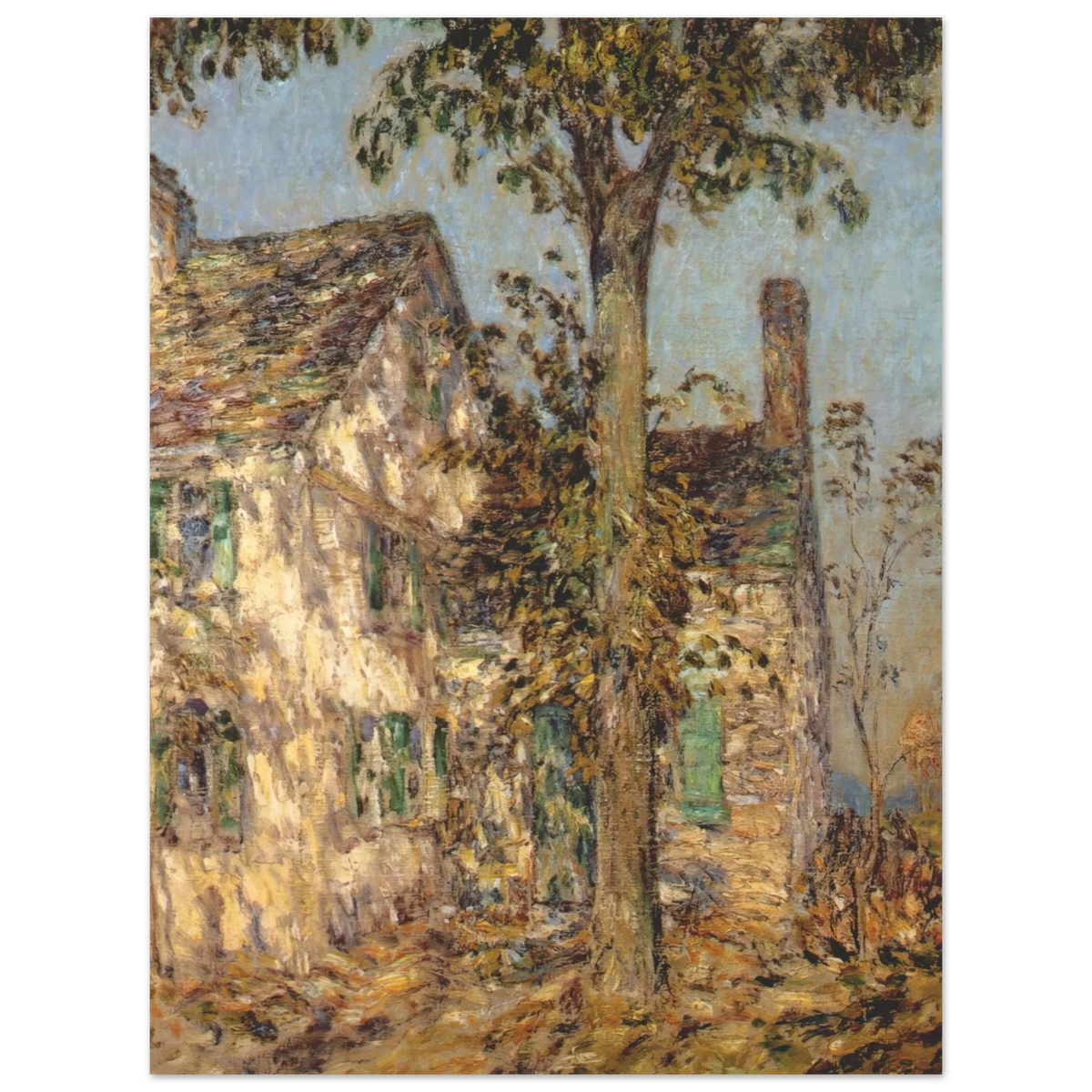 Sunlight On An Old House, Putnam by Childe Hassam – art poster, view 2