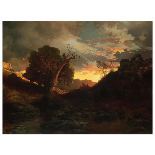 The Evening Hunter by Thomas Moran – art poster, view 2