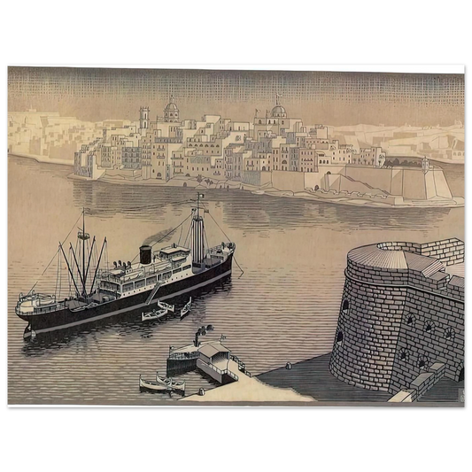 Senglea Malta by M.C. Escher – art poster, view 2
