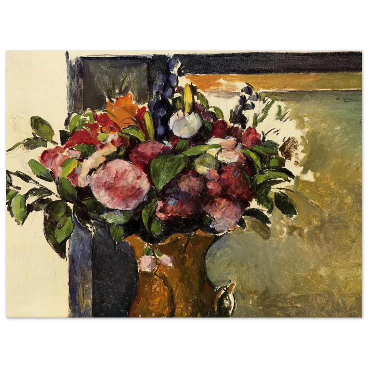 Flowers In A Vase by Paul Cézanne – art poster, view 2