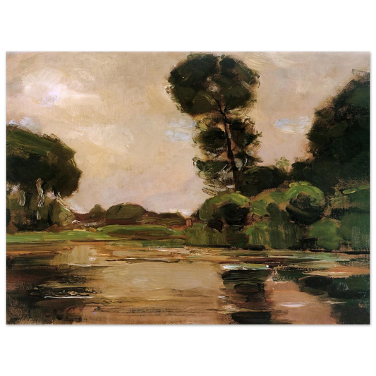 Lonely Tree At The Gein Sun by Piet Mondrian – art poster