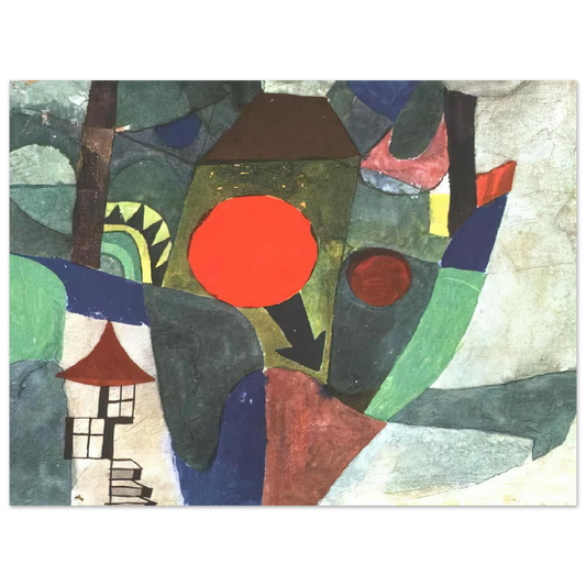 With The Setting Sun by Paul Klee (1919) – art poster
