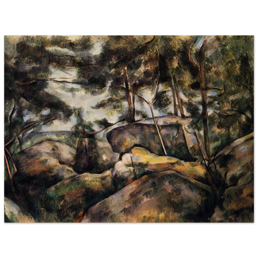 Rocks At Fountainebleau by Paul Cézanne – art poster, view 2