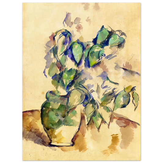 Leaves In A Green Pot by Paul Cézanne – art poster