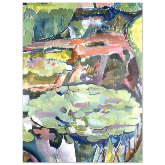 Landscape With A Pond And Water Lilies by Vanessa Bell (1915) – art poster, view 2