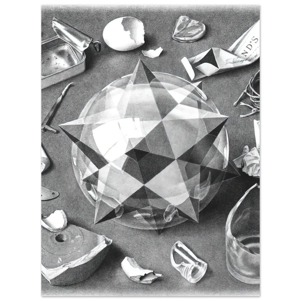 Contrast Order And Chaos by M.C. Escher – art poster, view 2