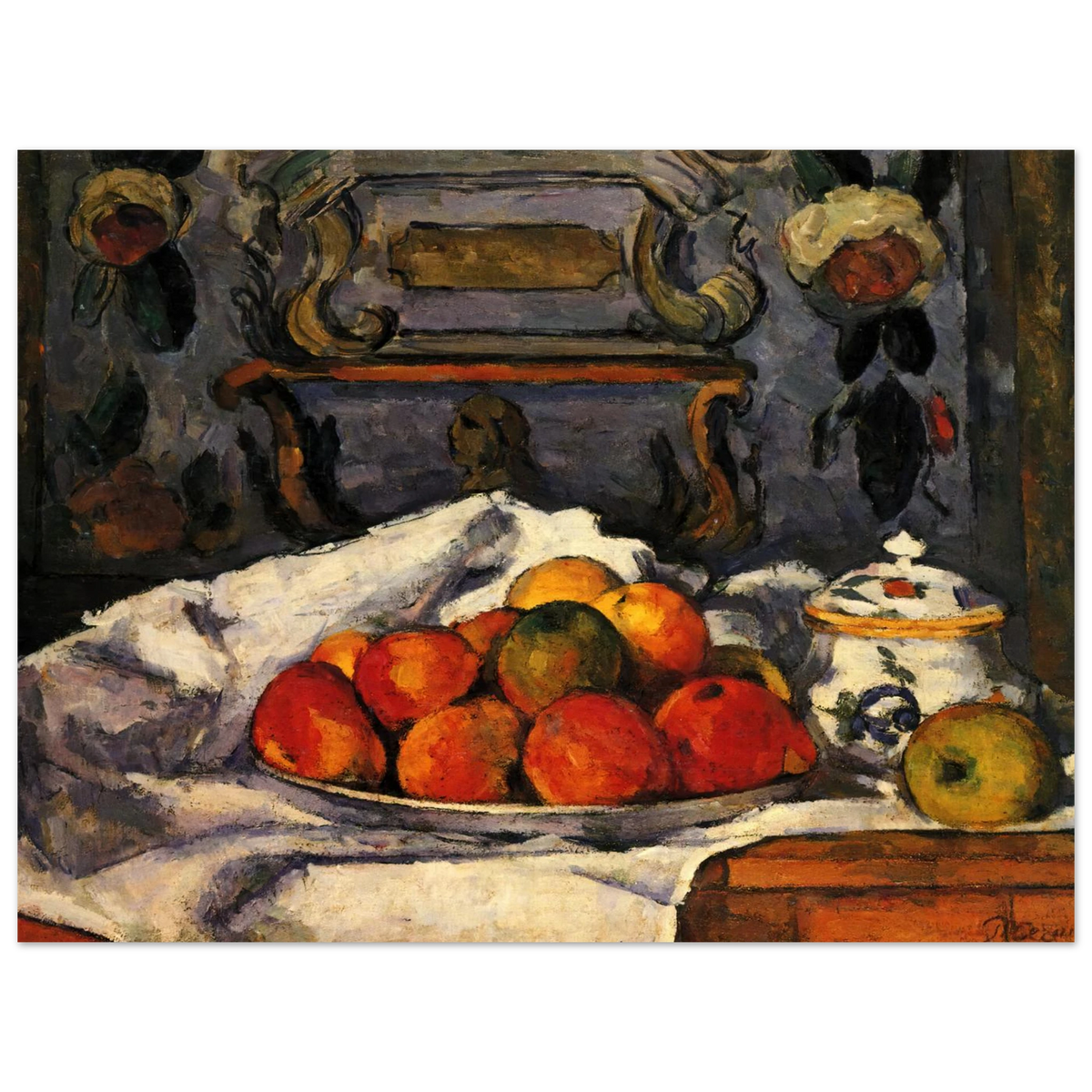 Dish Of Apples by Paul Cézanne – art poster, view 2