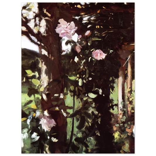 A Rose Trellis (Roses at Oxfordshire) by John Singer Sargent – art poster, view 2