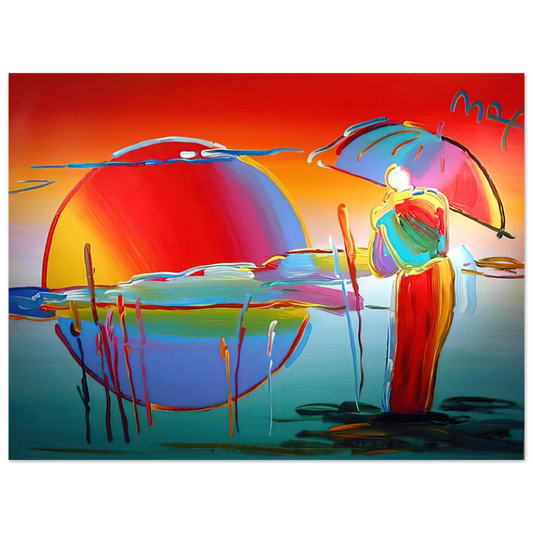 Buddha Moon Monk Sunrise by Peter Max (1999) – art poster